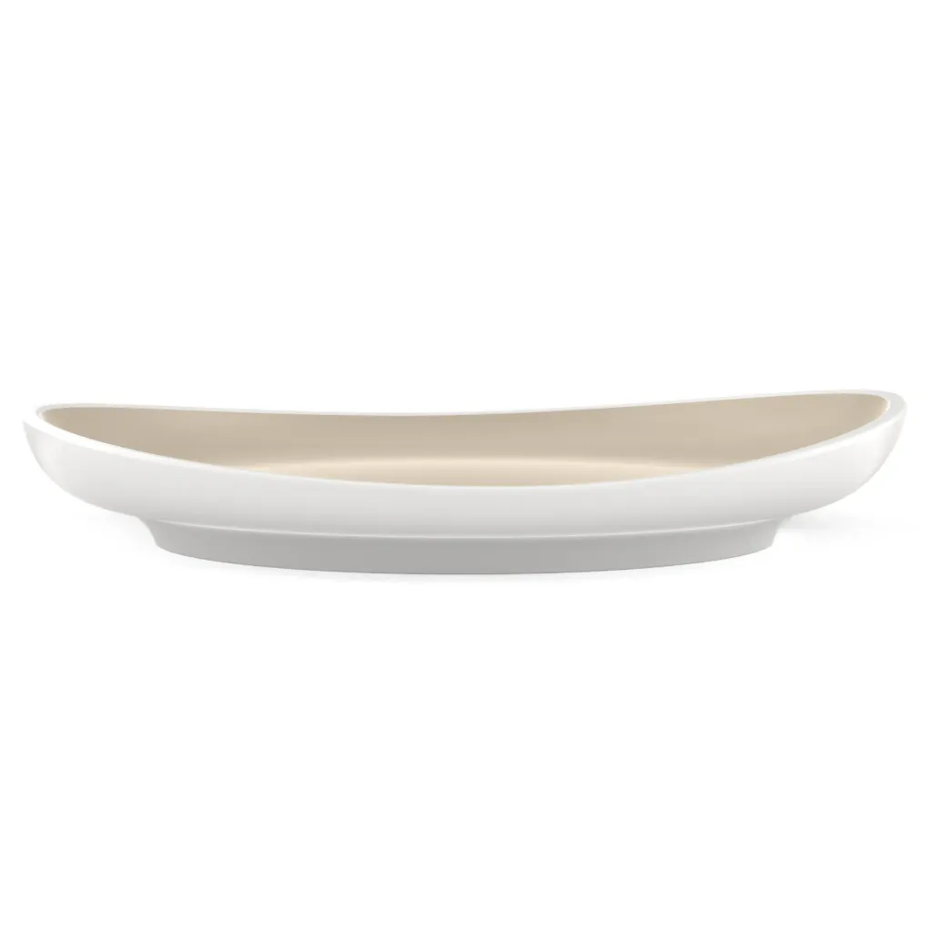 [PS-P10-WHSS] PS-P10 pur&simpl 10" x 1.5" Plato Redondo para Cena (Exterior Blanco / Interior Sandshell)