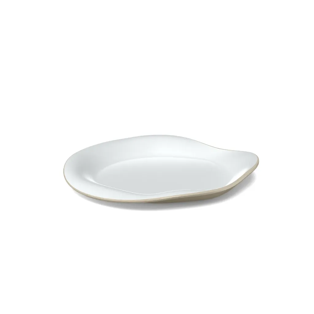 [MR-P725-SSWH] MR-P725 Miramar 7.25" x 1" Plato Redondo (Exterior Sandshell / Interior blanco)
