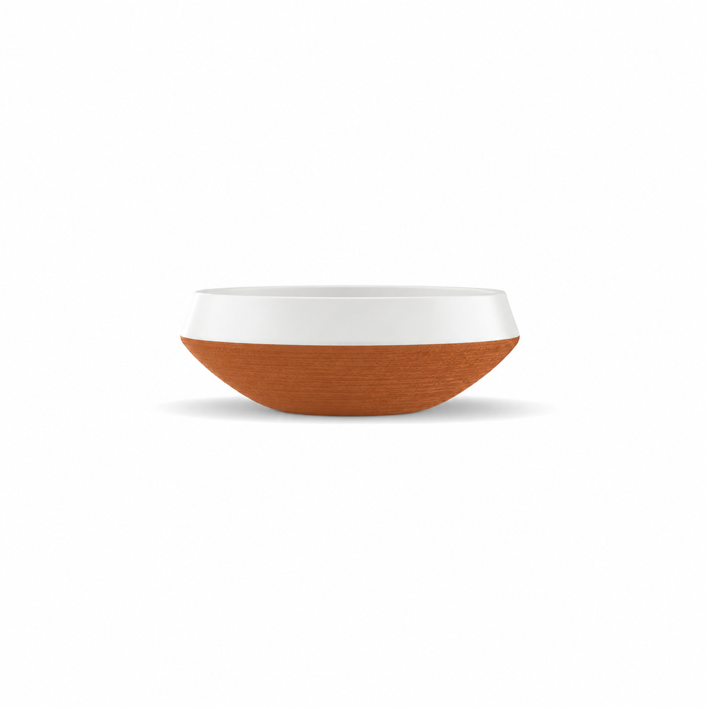 [SK-B525-TRWH] SK-B525 Skandi 5.25" x 2" Round Bowl (Terra Exterior / White Interior)